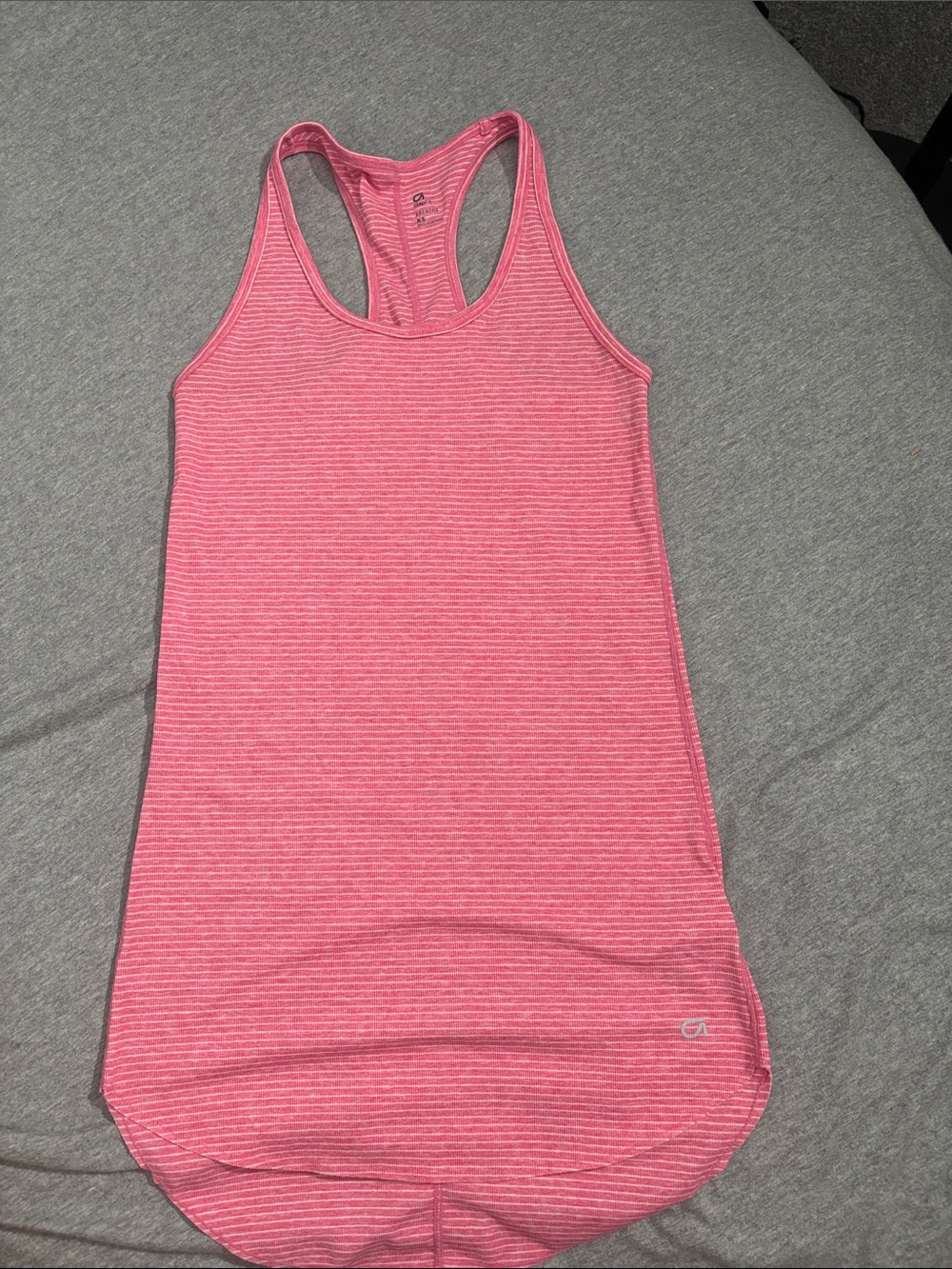 GAP Pink Striped Racerback Tank